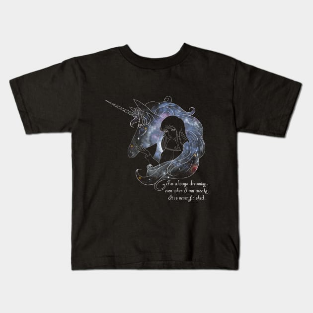 Forever Dreaming Kids T-Shirt by Relentlessartist